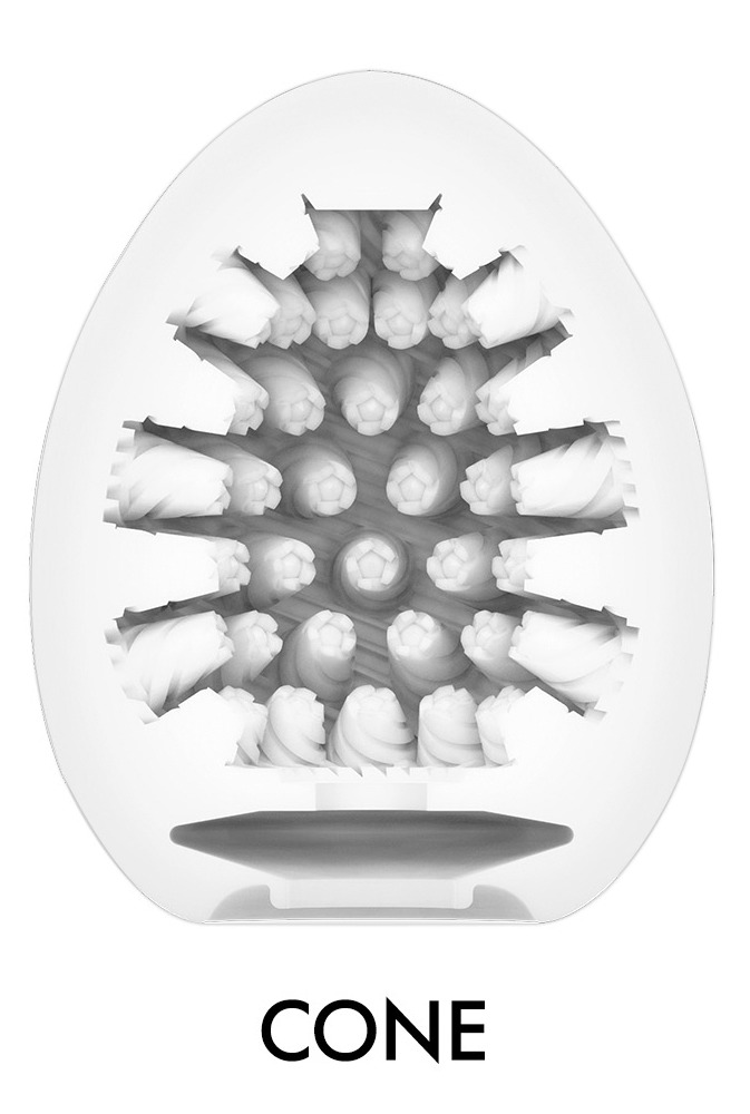 Tenga Egg Stronger «Cone» Einmal-Masturbator mit stimulierender Struktur (eckige Noppen)